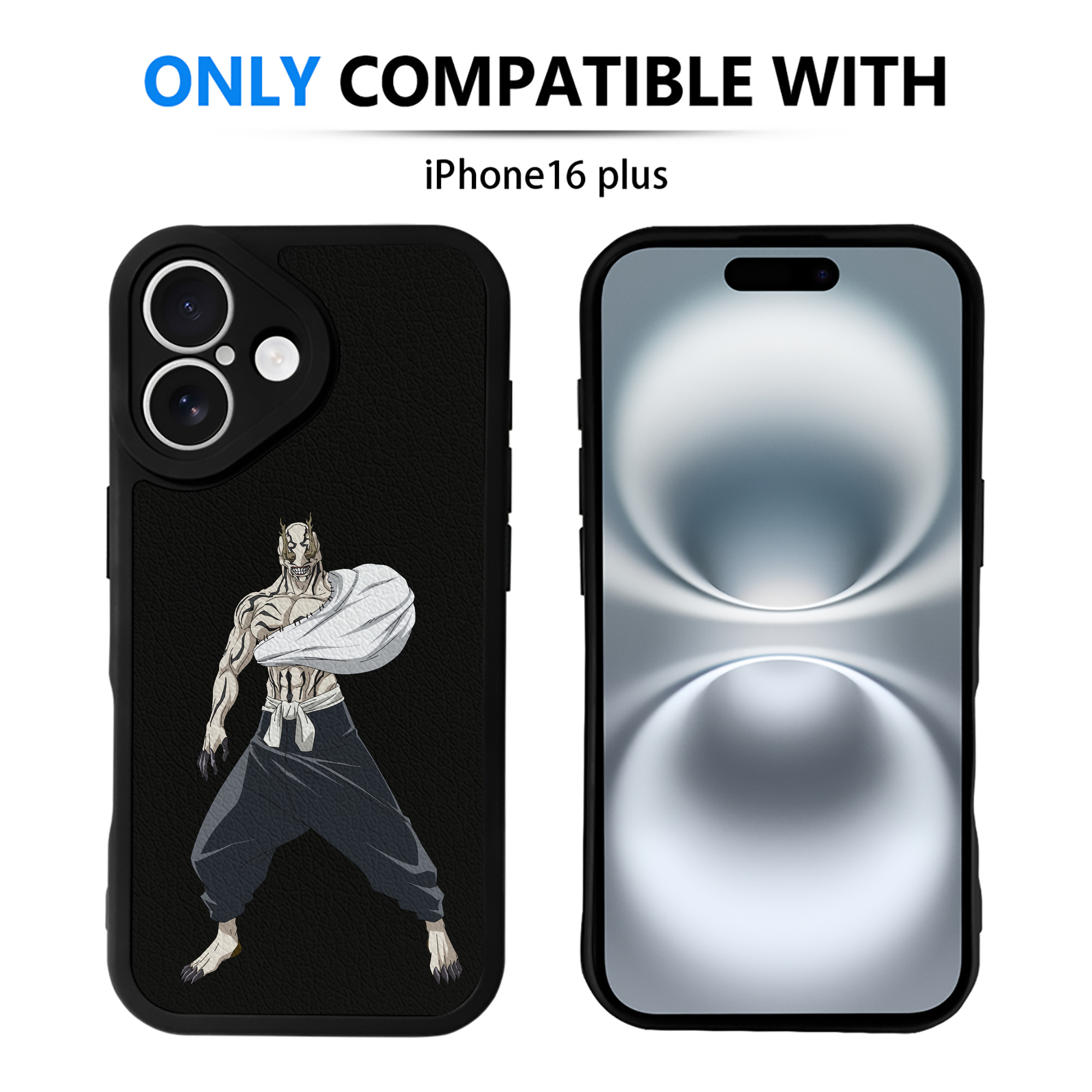 （画像用） 呪術廻戦 Jujutsu Kaisen 【iPhone 16シリーズ対応】シリコンスマホケース（レザー調） 材質：シリコン